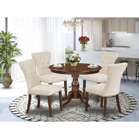 East West Furniture 5 Piece Hartland Kitchen Furniture Set - Mahogany HBGA5-MAH-32